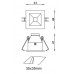 Foco empotrar LED fijo Cuadrado 44x44mm MINI 3W Blanco